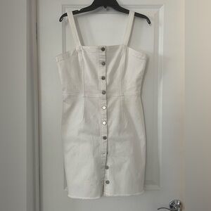 White button up dress